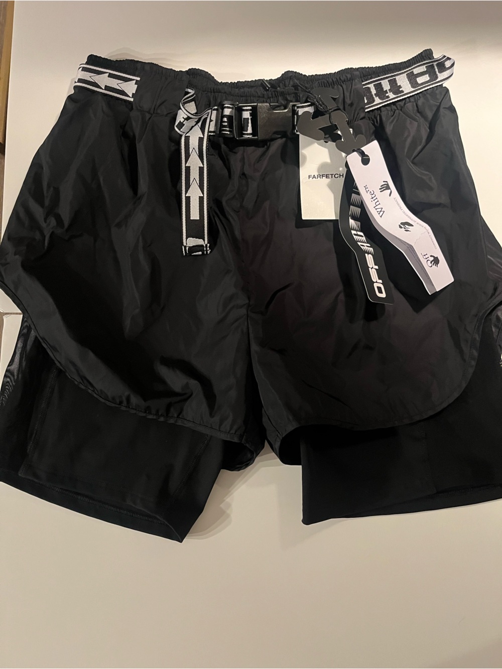 OFF WHITE Running Shorts - NWT size L 👟👟👟👟👟👟👟